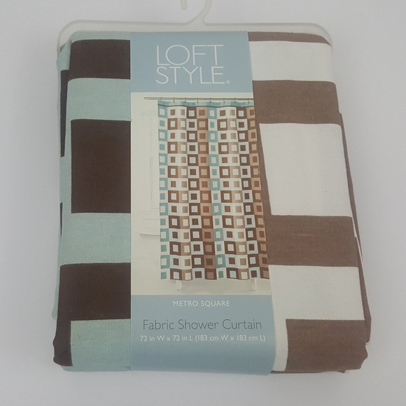Jcpenney Bath Loft Style Metro Square Fabric Shower Curtain